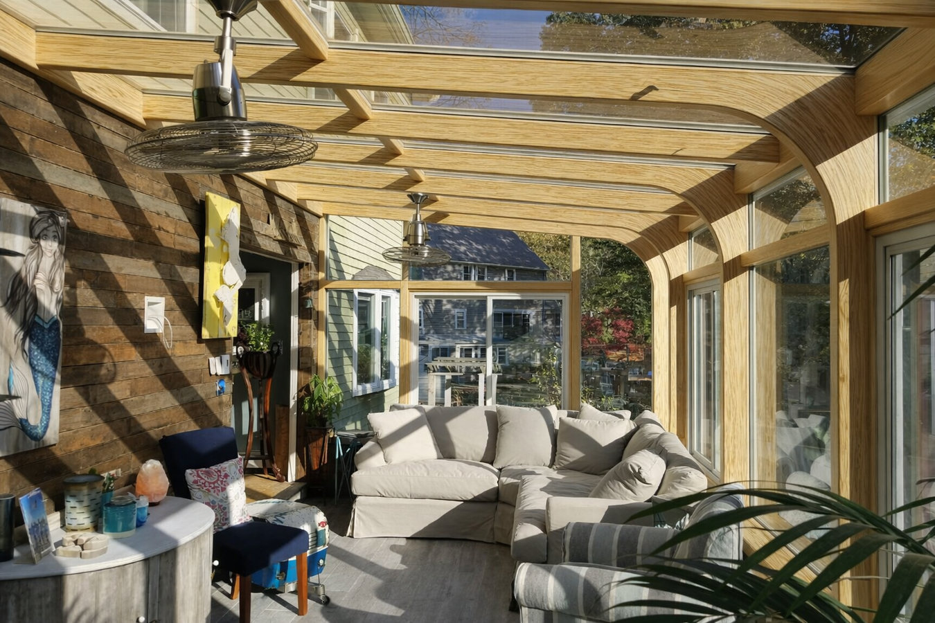 Deck-to-sunroom conversion